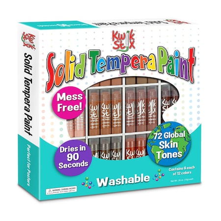 Kwik Stix Solid Tempera Paint Sticks Classpack, Global Skin Tones TPG-674